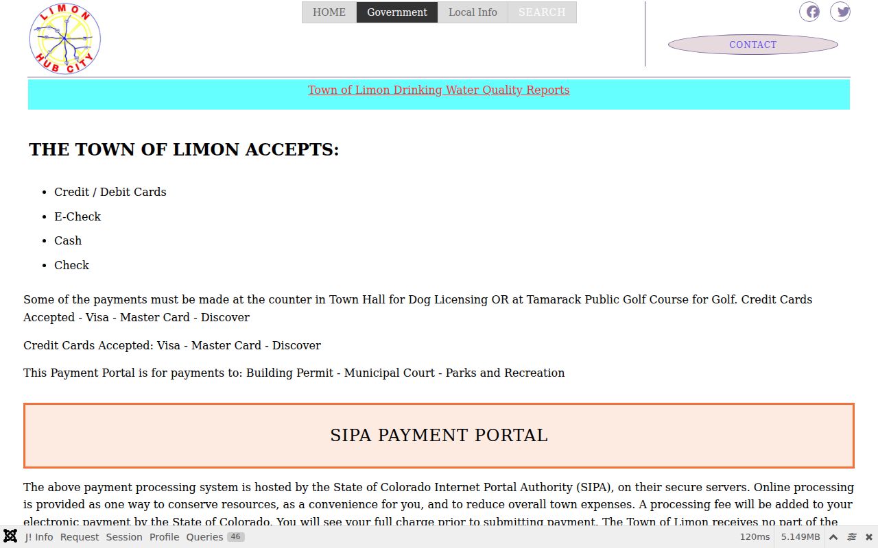 Limon court docket municipal payment channel and SIPA instructions