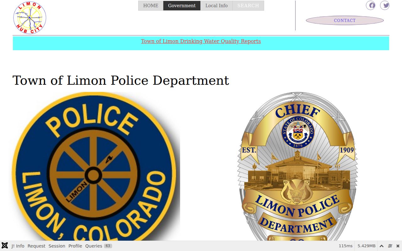 Limon court docket clerk channel on the official Town staff page